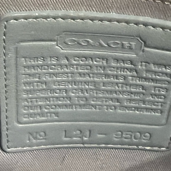 COACH Tan and Black Leather Tote Bag VINTAGE - Picture 7 of 7